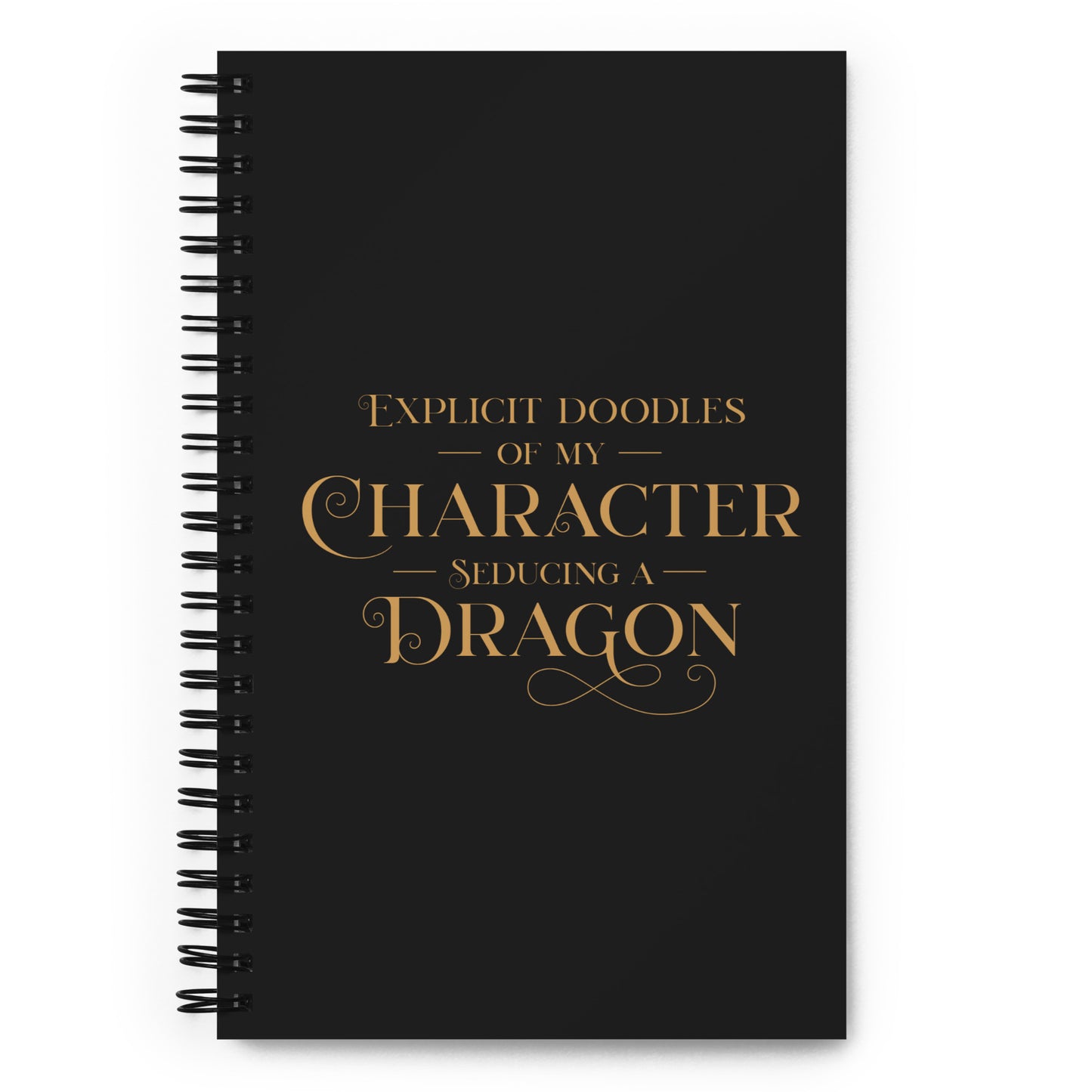 Explicit Doodles of my Character Seducing a Dragon - Spiral Notebook