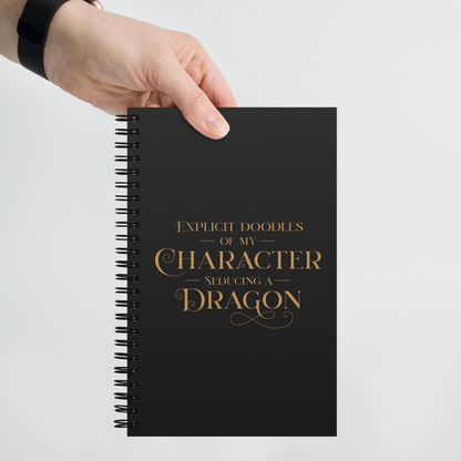 Explicit Doodles of my Character Seducing a Dragon - Spiral Notebook